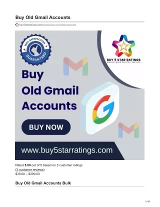 Buy Old Gmail Accounts