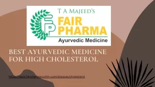 Best Ayurvedic Medicine For High Cholesterol