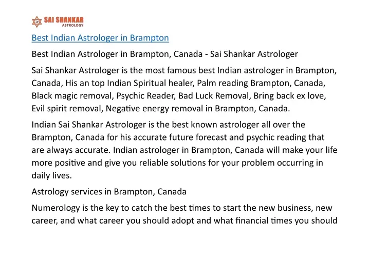 best indian astrologer in brampton