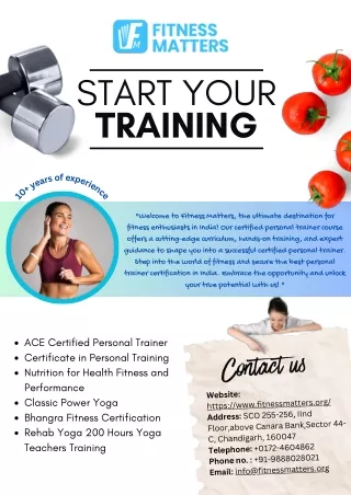 Personal Trainer Course in India