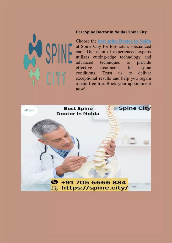 best spine doctor in noida spine city
