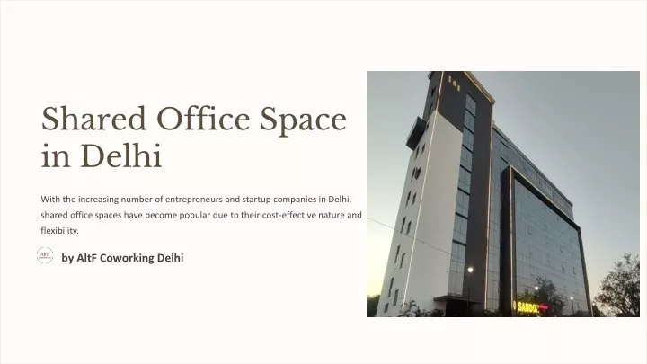 shared office space in delhi