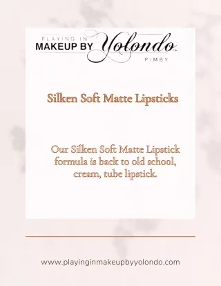 Buy Silken Soft Matte Lipstick by Playing In Make Up