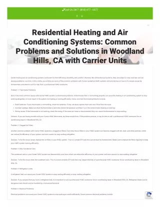 Residential Heating and Air Conditioning Systems