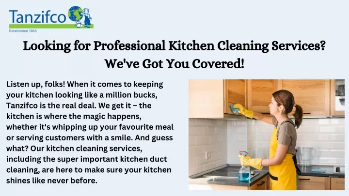 looking for professional kitchen cleaning