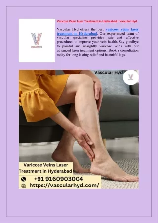 Varicose Veins Laser Treatment in Hyderabad | Vascular Hyd