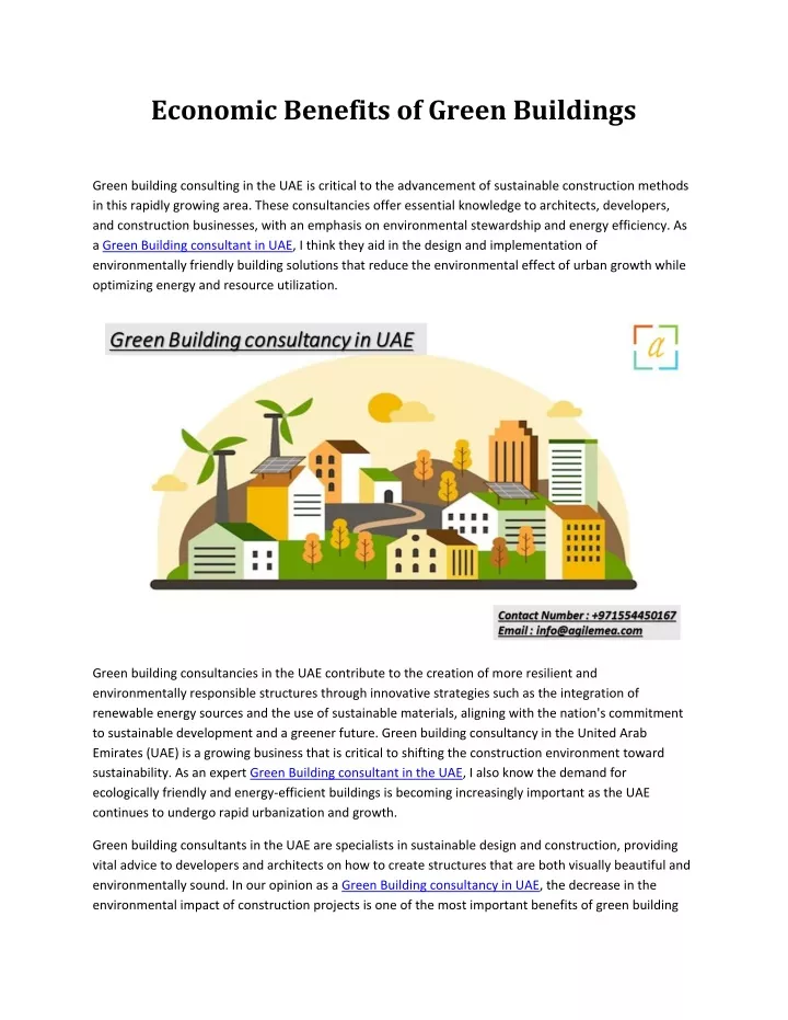 economic benefits of green buildings