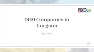 ORM Companies in Gurgaon