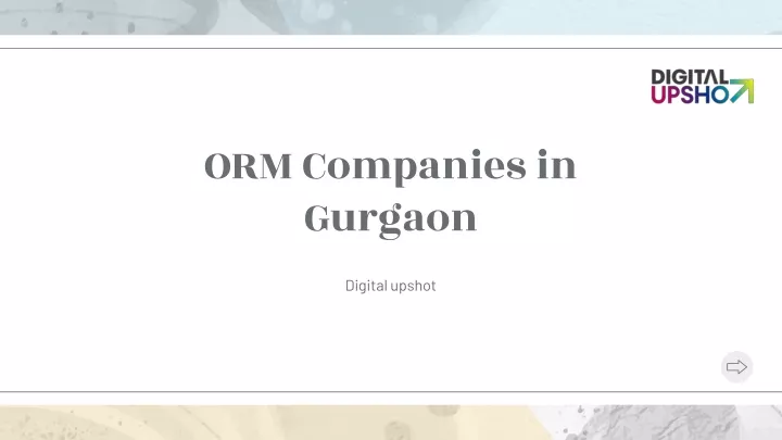 orm companies in gurgaon