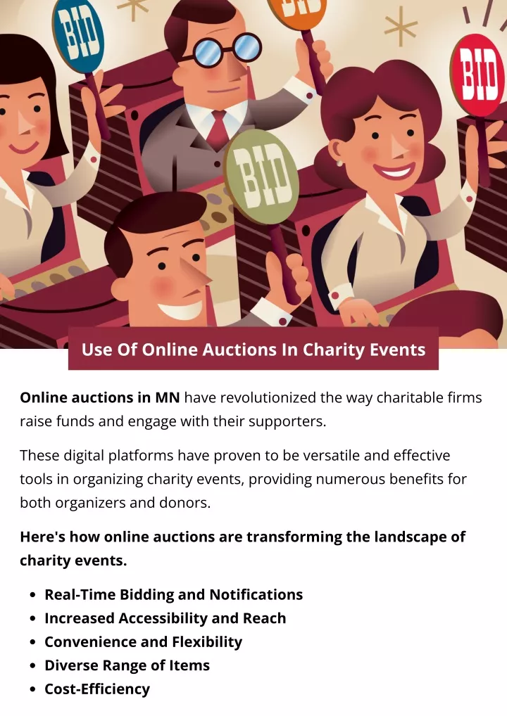 use of online auctions in charity events