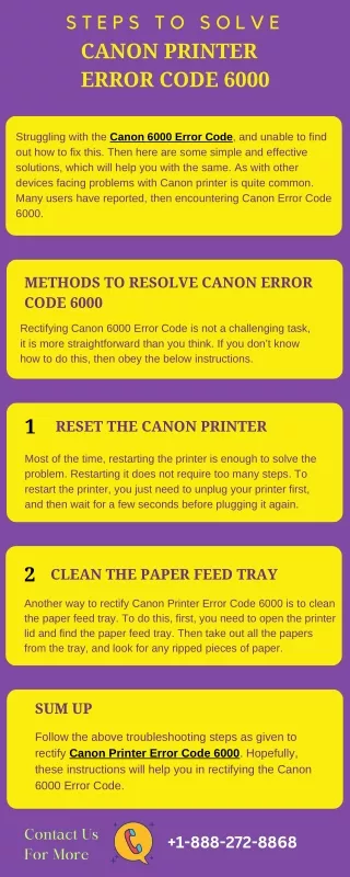 s t e p s t o s o l v e canon printer error code