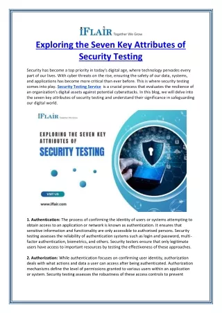 exploring the seven key attributes of security