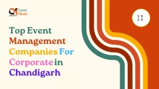 Top Event Management Companies For Corporate in Chandigarh