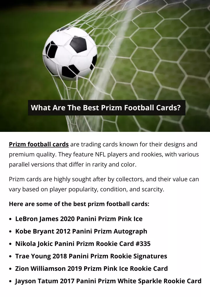 what are the best prizm football cards