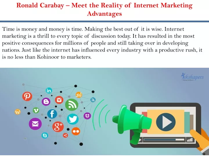 ronald carabay meet the reality of internet