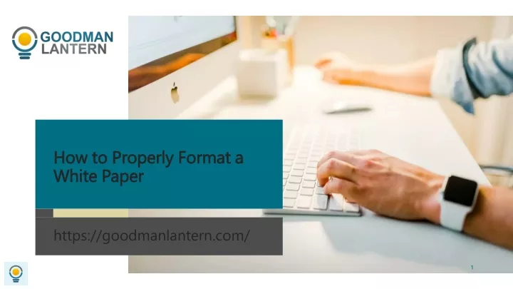 how to properly format a white paper