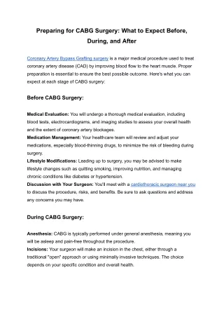 Preparing for CABG Surgery_ What to Expect Before, During, and After