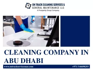 CLEANING COMPANY IN ABU DHABI