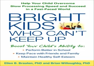 DOWNLOAD PDF Bright Kids Who Can't Keep Up: Help Your Child Overcome Slow Proces