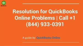 24/7 QuickBooks Online Support |  1 (844) 933-0391