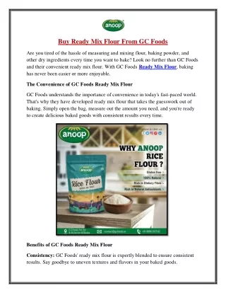 Buy Ready Mix Flour From GC Foods