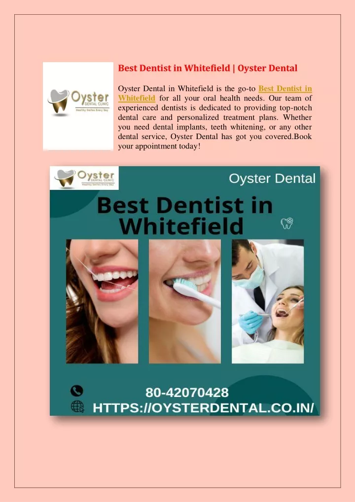 best dentist in whitefield oyster dental