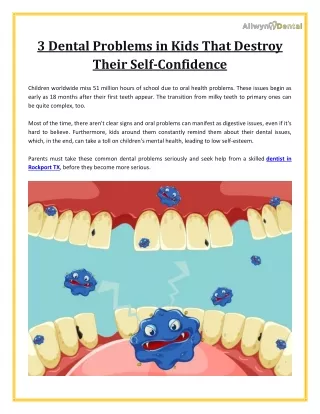 3 Dental Issues Children Face That Impact Their Self-Confidence