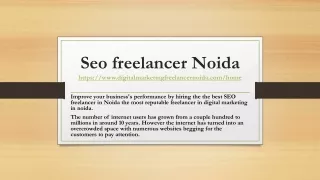 Seo freelancer Noida