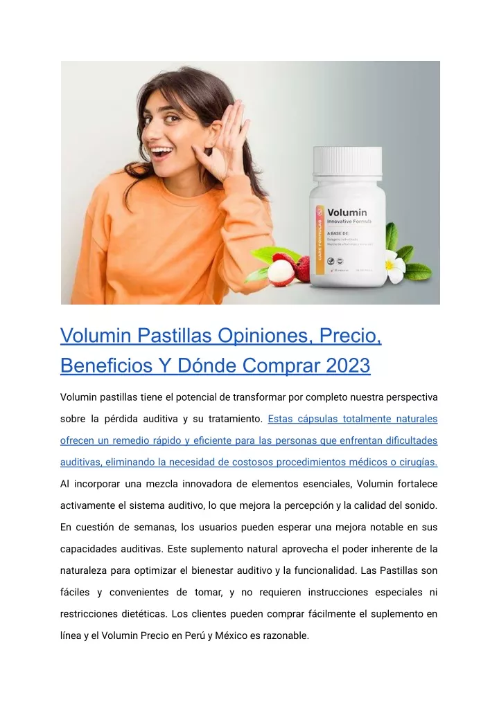 volumin pastillas opiniones precio beneficios