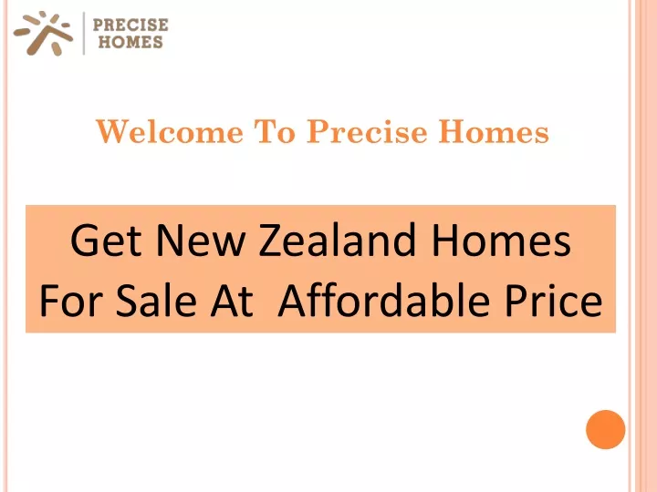 welcome to precise homes