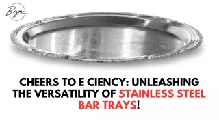 Premium Quality Stainless Steel Bar Trays: Durable and Sophisticated