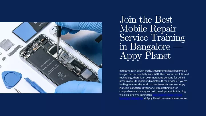 join the best mobile repair service training