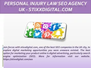 Personal Injury Law SEO Agency UK - stixxdigital.com