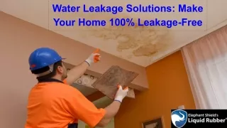 Best Water Leakage Solutions for Roof