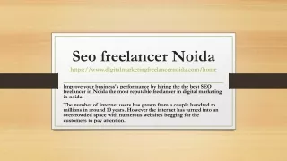 Seo freelancer Noida