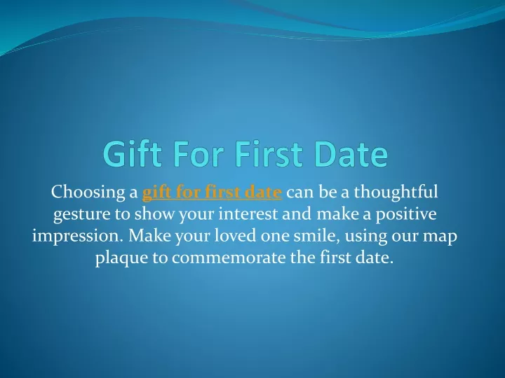 gift for first date