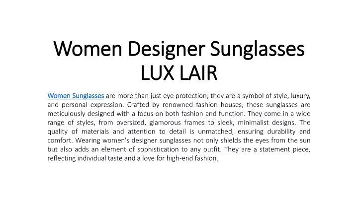 women designer sunglasses lux lair