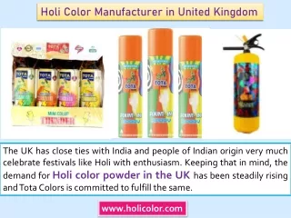 Holi Color Manufacturer in UK And Buy Holi Gulal Powder in United Kingdom