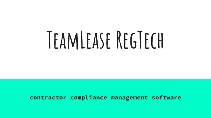 teamlease regtech