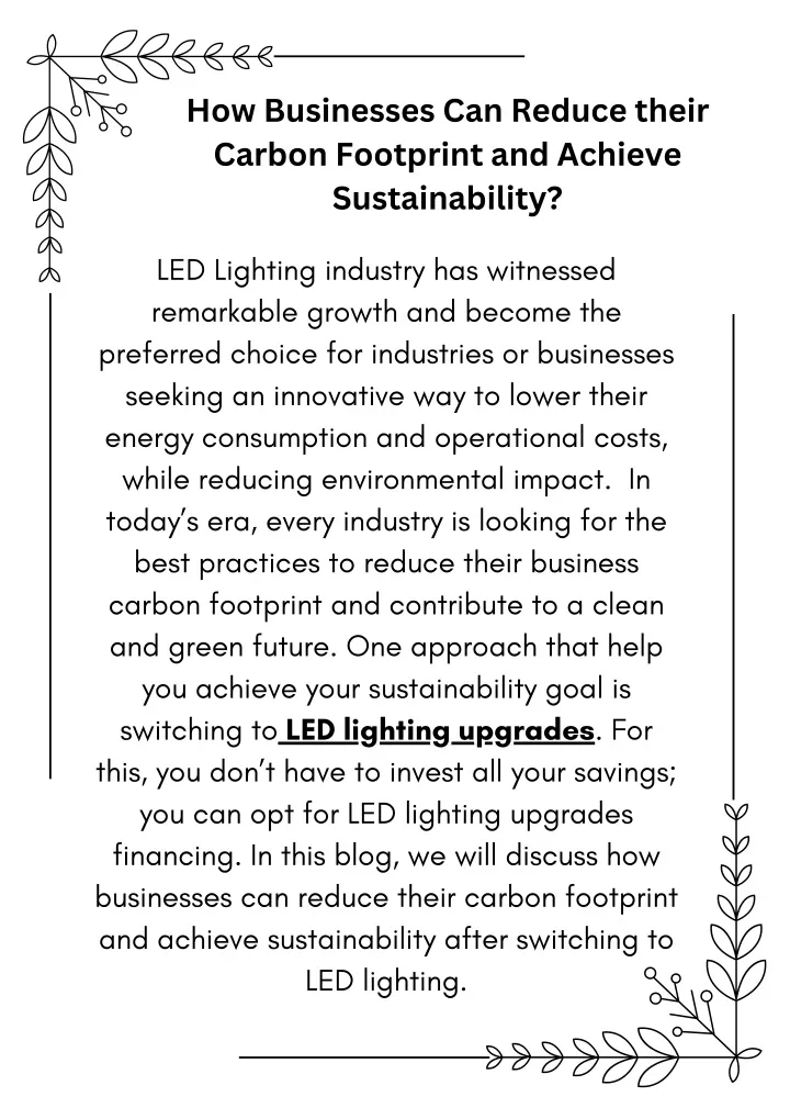 how businesses can reduce their carbon footprint