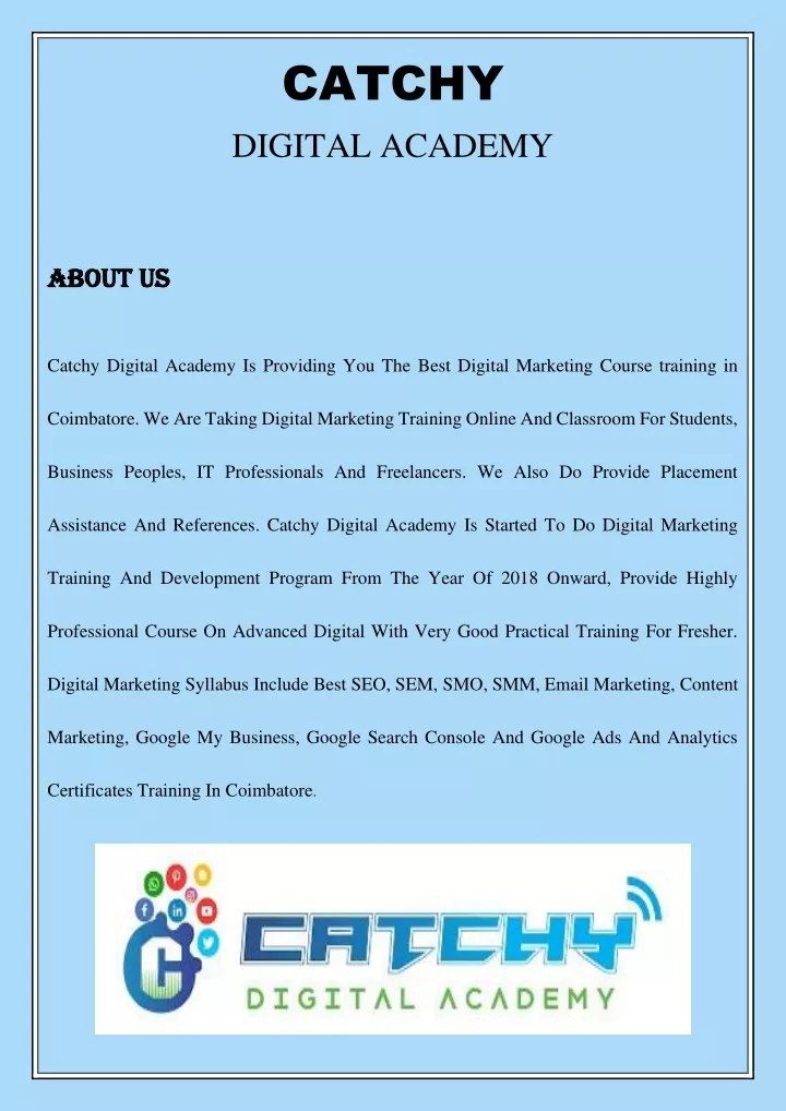 catchy digital academy