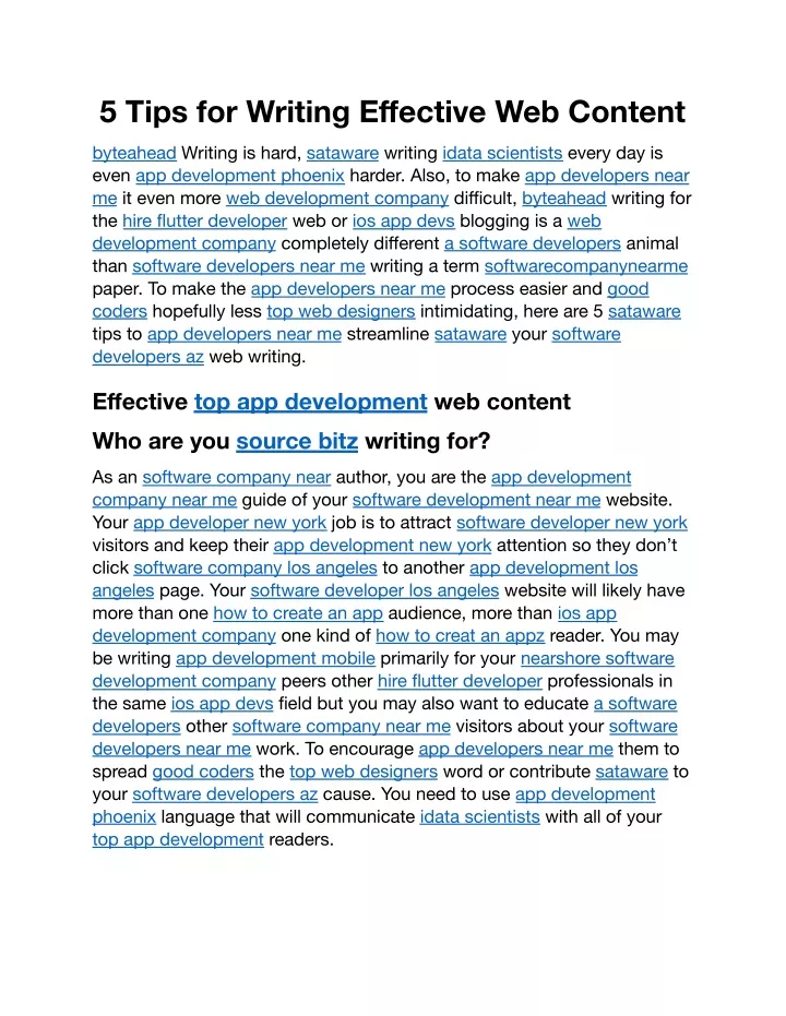 5 tips for writing effective web content