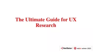 The Ultimate Guide for UX Research