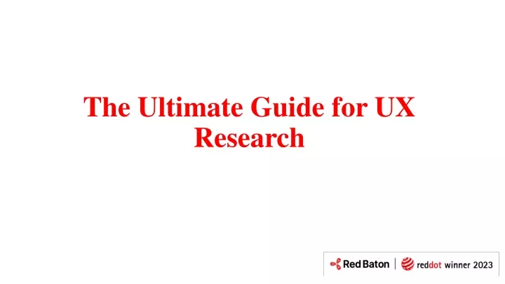 the ultimate guide for ux research
