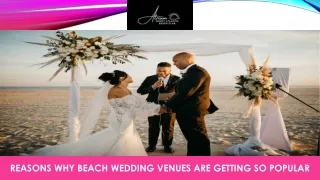 Reasons Why Beach Wedding Venues Are Getting So Popular