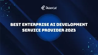 Best Enterprise AI Development Service Provider 2023