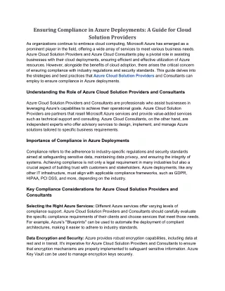 Ensuring Compliance in Azure Deployments_ A Guide for Cloud Solution Providers