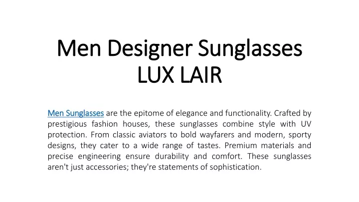 men designer sunglasses lux lair