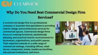 Why Do You Need Best Commercial Design Firm Services
