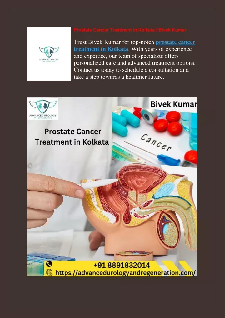 prostate cancer treatment in kolkata bivek kumar